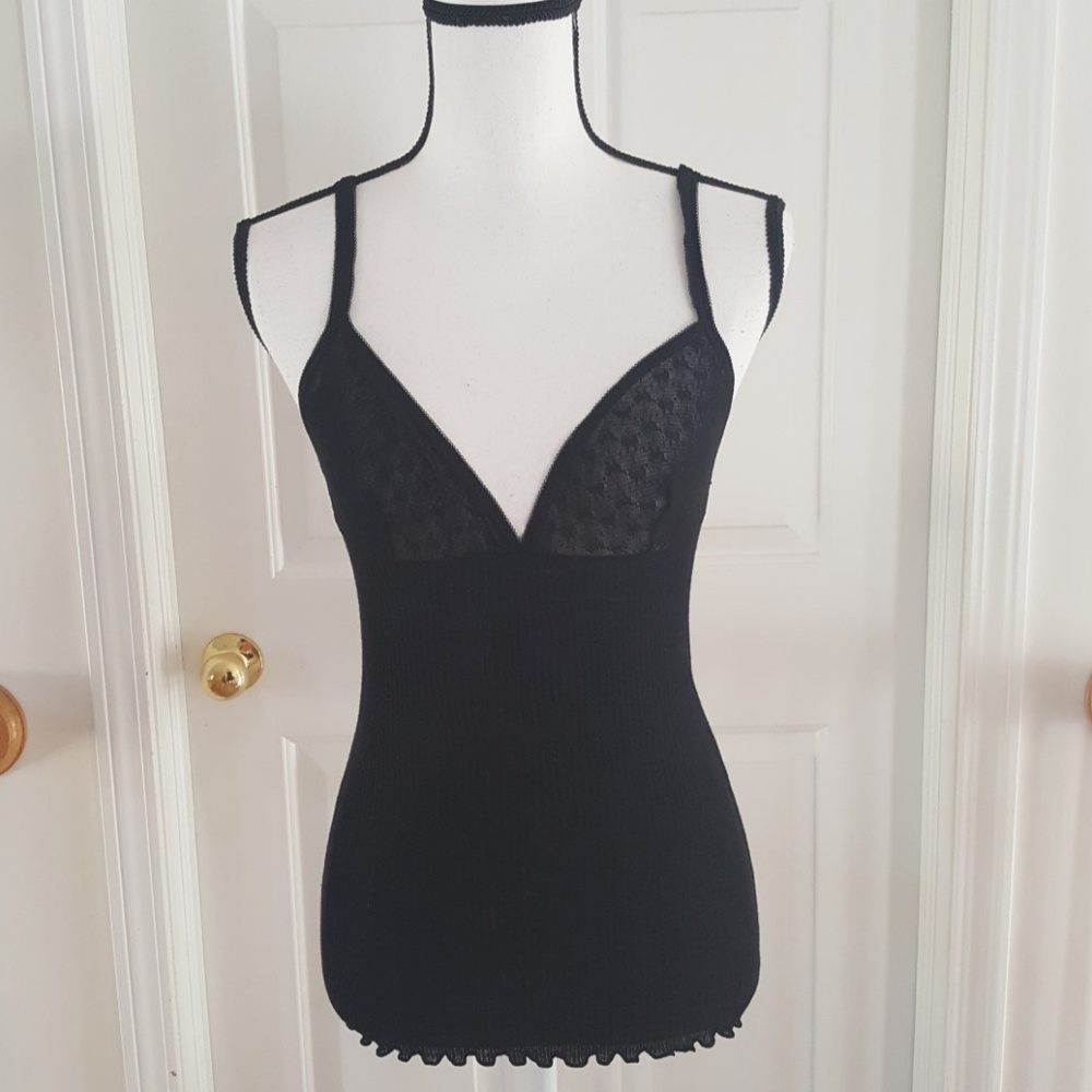 03:03 Intimissimi Black Lace Mesh Cami